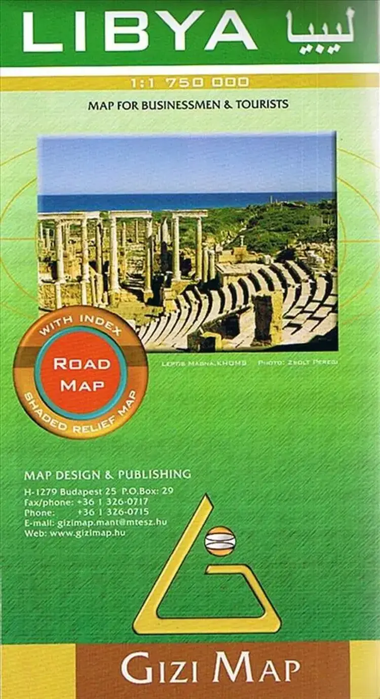 Libya, Gizi Road Map af Gizi Map