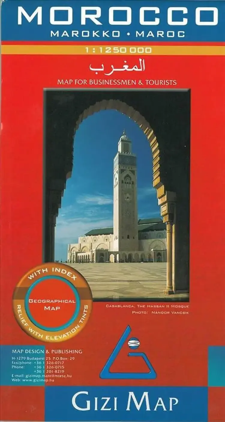 Morocco map for businessmen & tourists af Gizi map