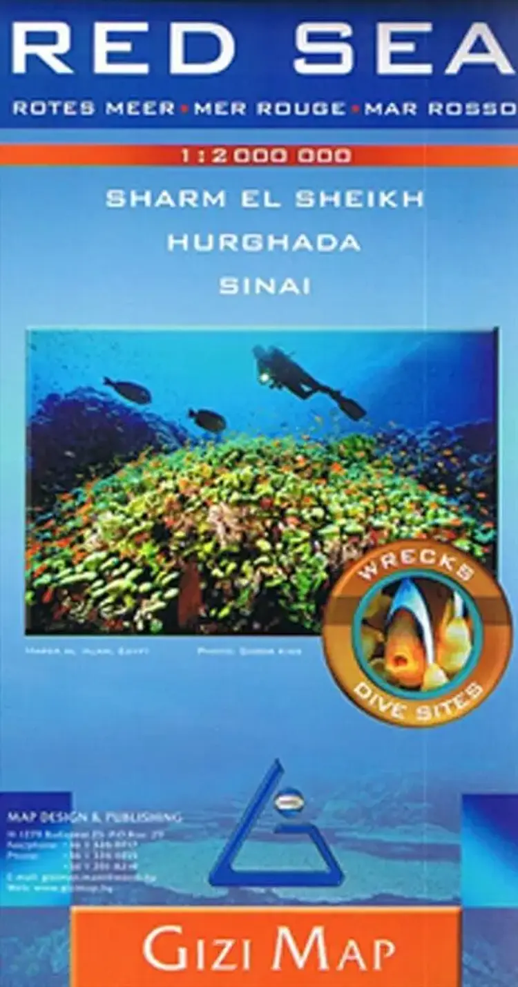 Red Sea: Sharm El Sheikh Hurghada Sinai, Gizi Map 1:2 af Gizi Map