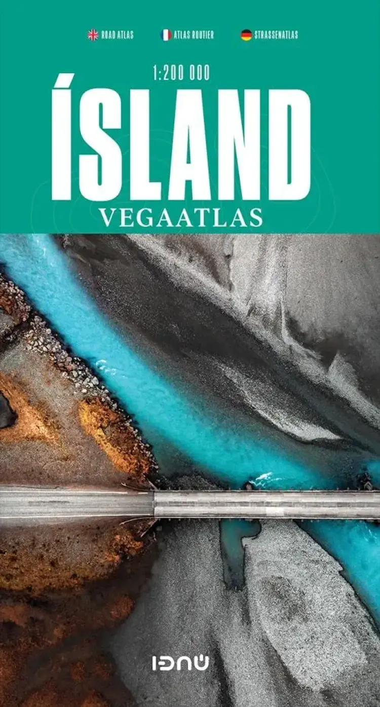Island Vegaatlas - Iceland Road Atlas af IDNU