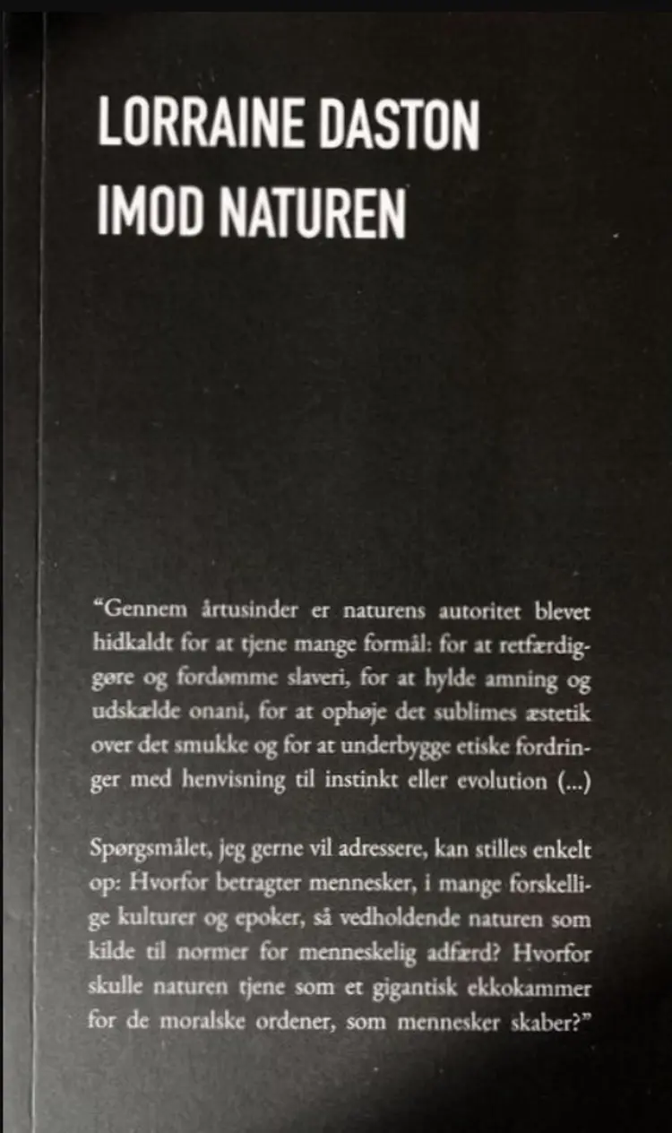 Imod naturen af Lorraine Daston
