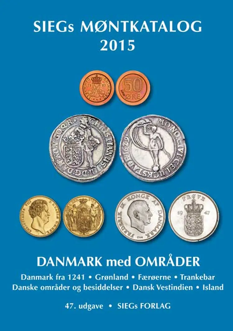SIEGs Møntkatalog Danmark med områder. 2015 af Jan Bendix
