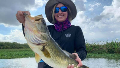 Female Okeechobee Bass Fishing