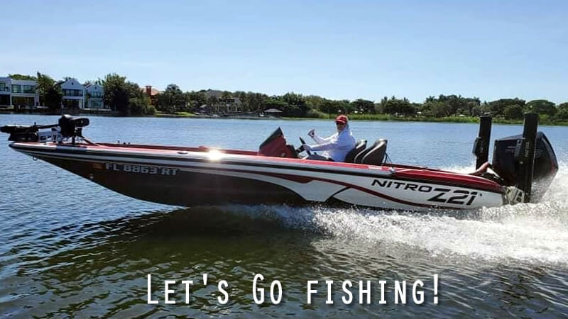 Bass Fishing in Bass Boat on the Lake Stock Photo - Image of teen