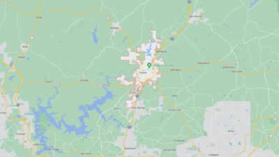 Canton Ga Winter map