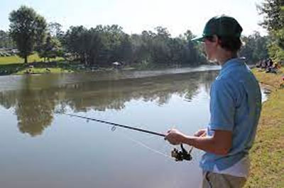 Fishing from a boat on Chatuge Lake