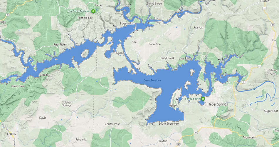 Greers Ferry Dam at Greers Ferry Lake