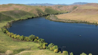 The reservoir entrance at Los Banos Reservoir