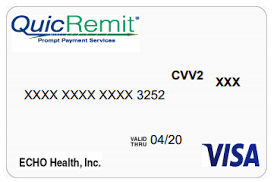 Example of an insurance payment delivered as a single-use virtual card instead of a check or direct deposit