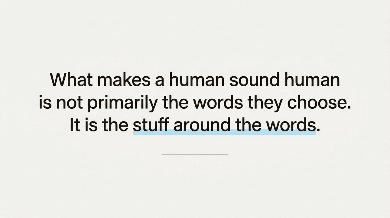 The Fillers, the Pauses, the Emotional Rhythm