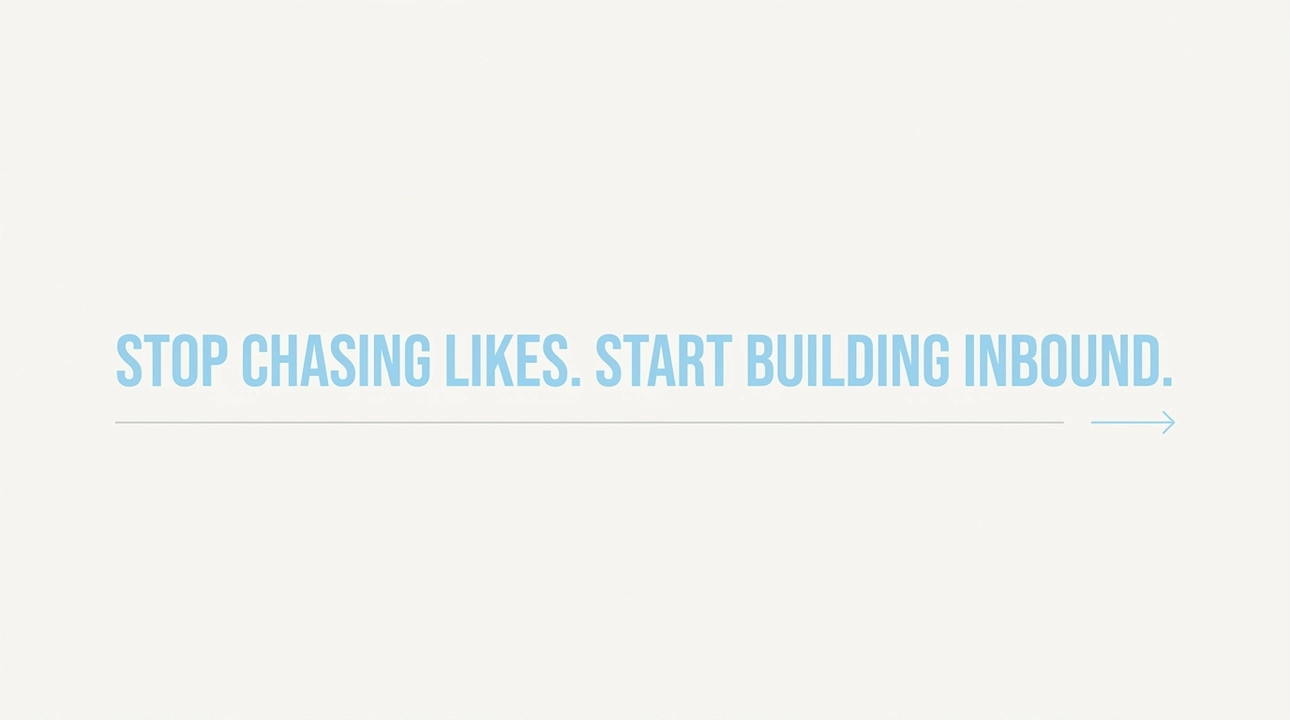 Closing thought stop chasing likes start building inbound