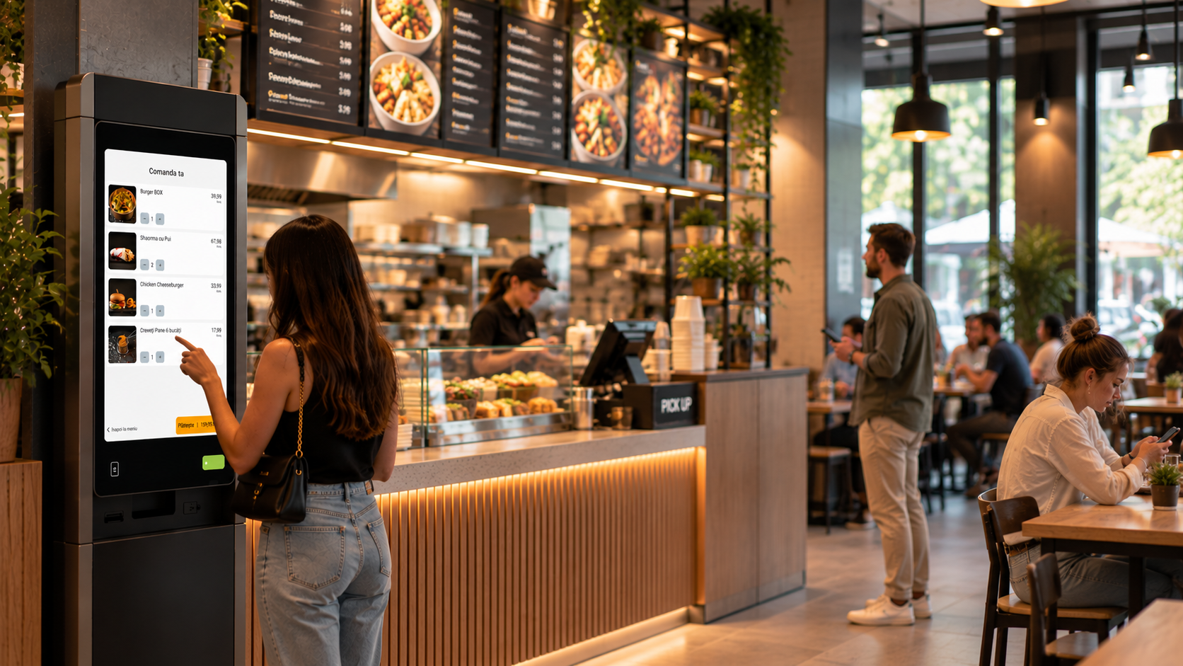 Modern Café Self-Ordering Experience