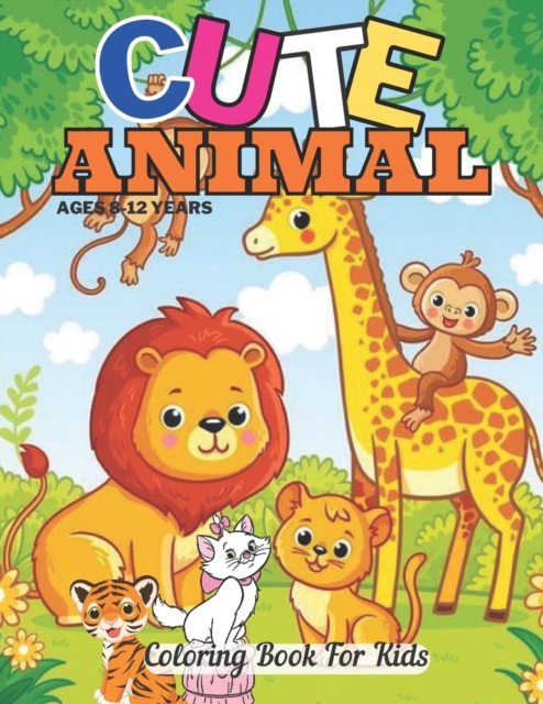 Cute Animal Coloring Book For Kids Ages 8-12 Years