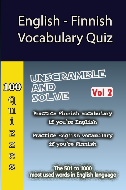 English - Finnish Vocabulary Quiz - Match the Words - Volume 2