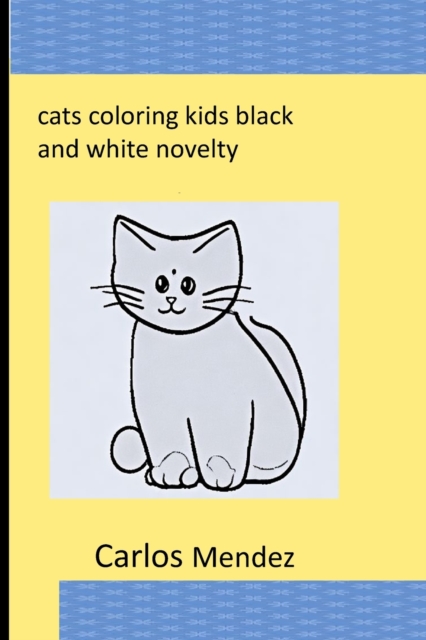 coloring book kids black and white novelty cats