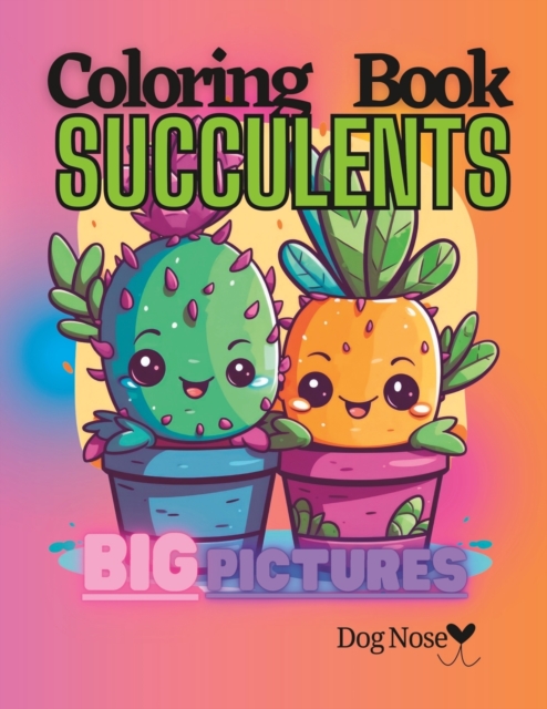Succulent Large Print Coloring Book For kids
