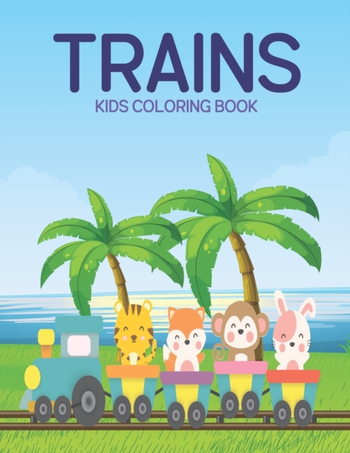 Trains Kids Coloring Book
