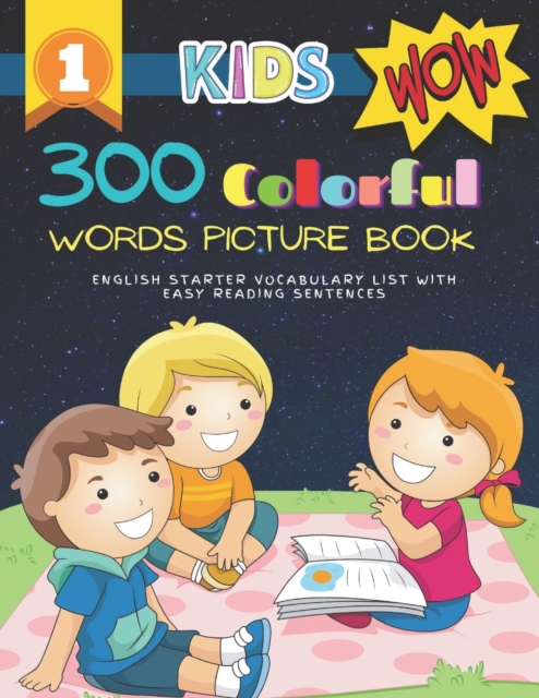 300 Colorful Words Picture Book English Starter Vocabulary List with Easy Reading Sentences