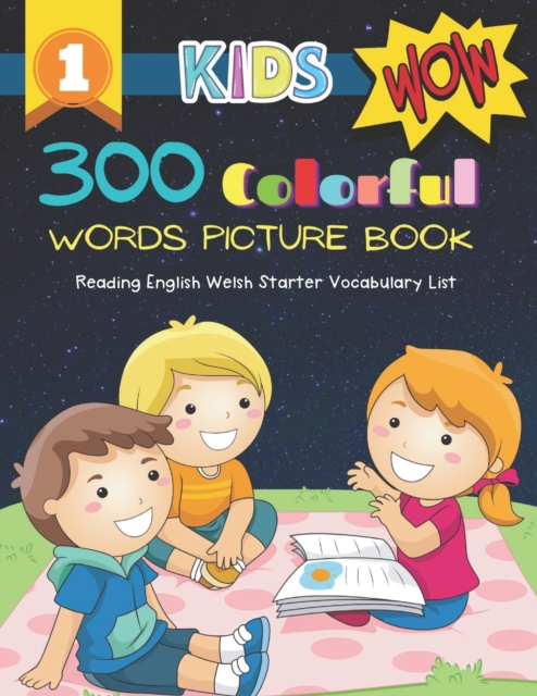 300 Colorful Words Picture Book - Reading English Welsh Starter Vocabulary List