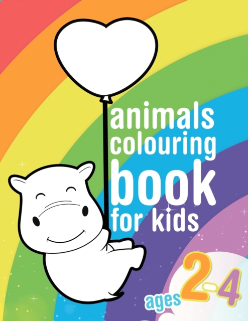 Animals colouring book for kids ages 2-4