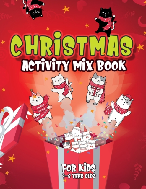Christmas Activity Mix Book For Kids 4-8 Year Olds