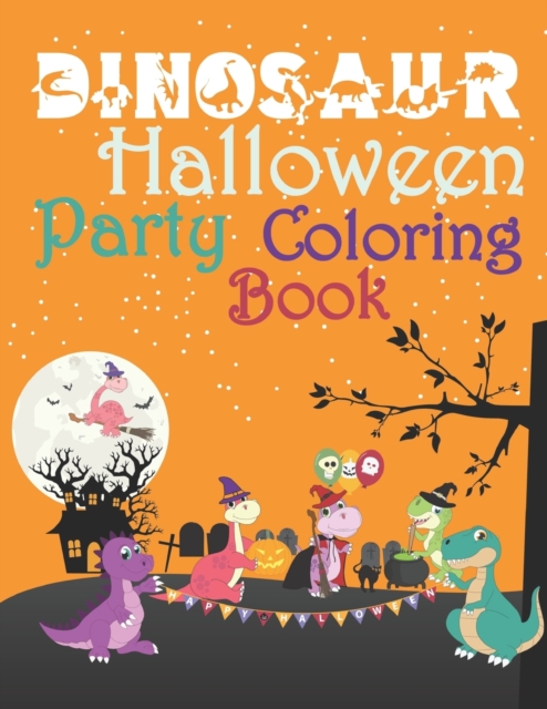 Dinosaur Halloween Party Coloring Book