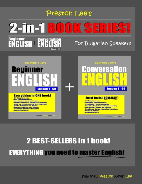Preston Lee's 2-in-1 Book Series! Beginner English & Conversation English Lesson 1 - 60 For Bulgarian Speakers