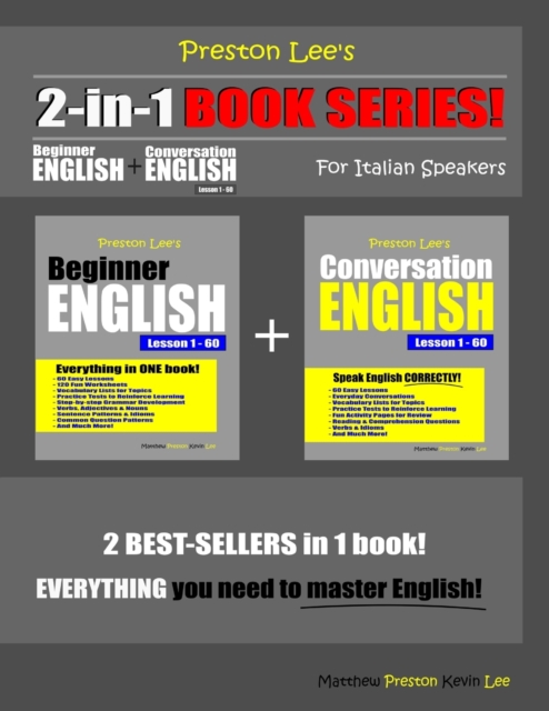 Preston Lee's 2-in-1 Book Series! Beginner English & Conversation English Lesson 1 - 60 For Italian Speakers