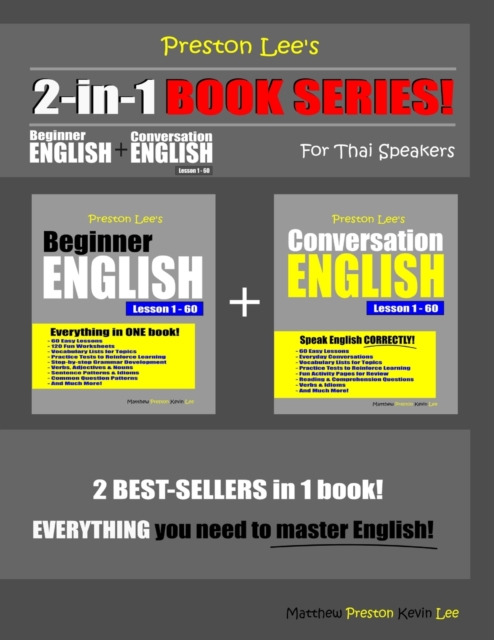 Preston Lee's 2-in-1 Book Series! Beginner English & Conversation English Lesson 1 - 60 For Thai Speakers