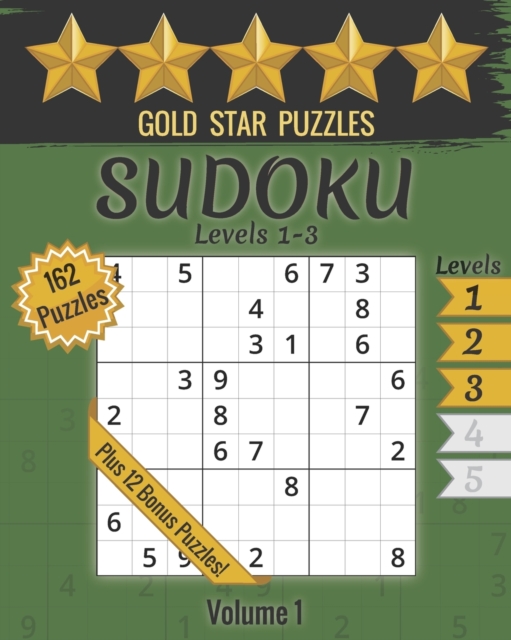 Gold Star Puzzles - Sudoku Levels 1-3 - Volume 1