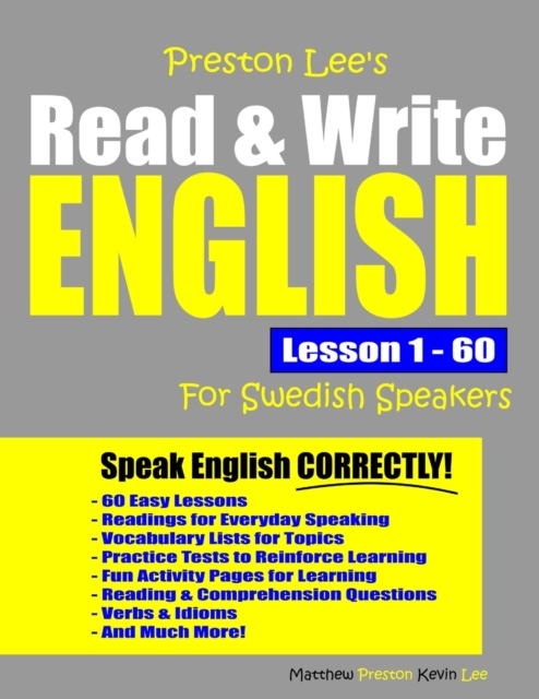 Preston Lee's Read & Write English Lesson 1 - 60 For Swedish Speakers