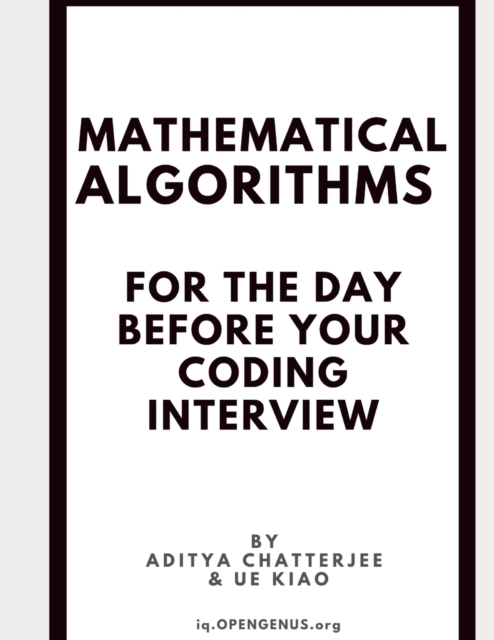 Mathematical Algorithms for the day before your coding interview