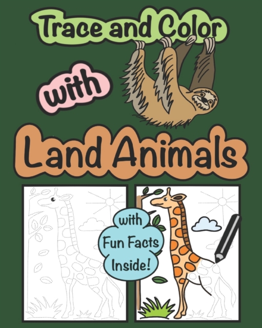 Trace and Color with Land Animals