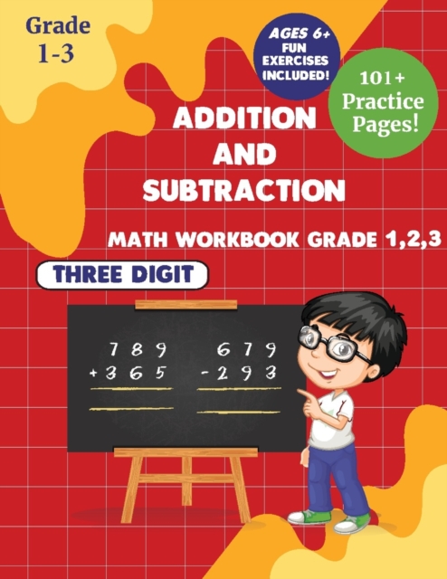 Addition and subtraction Math WorkBook Grade 1,2,3