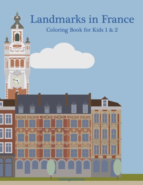 Landmarks in France Coloring Book for Kids 1 & 2