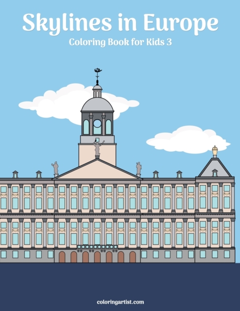 Skylines in Europe Coloring Book for Kids 3
