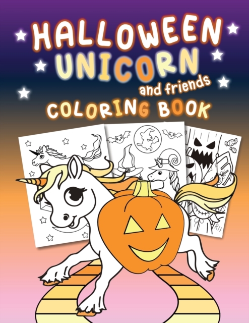 Halloween Unicorn and friends Coloring Book