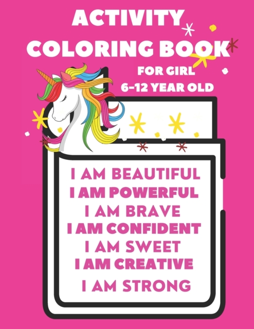 Activity Book For 6-12 year old girl