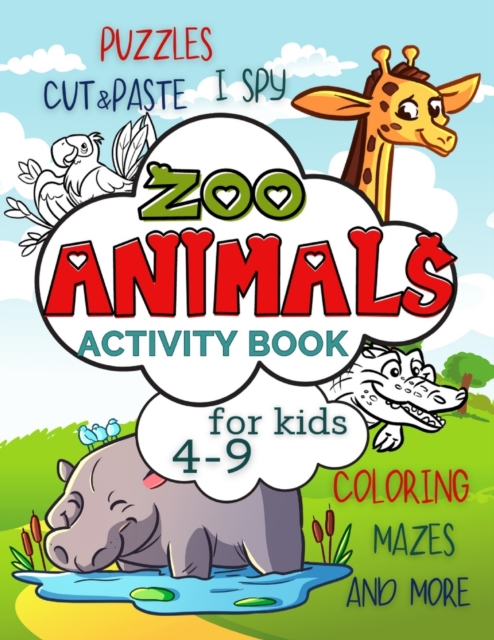 Zoo Animals Activity Book for Kids 4-9