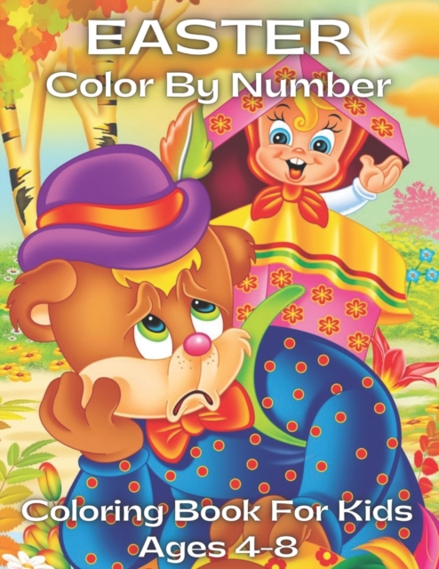 Easter Color By Number Coloring Book For kids Ages 4-8