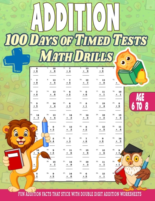 Addition 100 Days of Math Facts Addition Worksheets