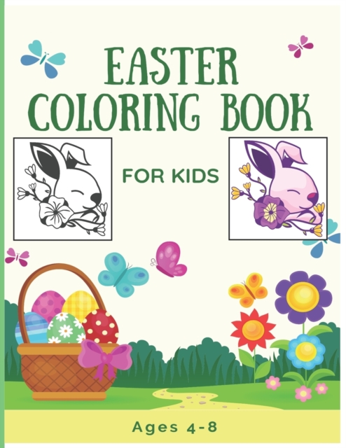 Easter Coloring Book For Kids Ages 4-8