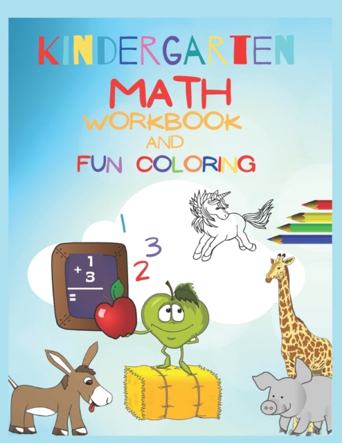 kindergarten math workbook and fun coloring