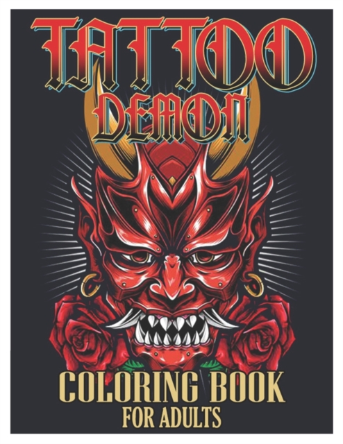 Tattoo Demon Coloring Book for Adults
