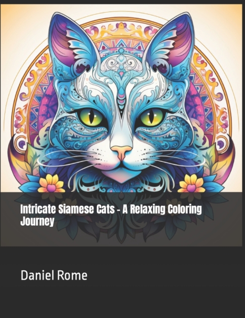 Intricate Siamese Cats - A Relaxing Coloring Journey