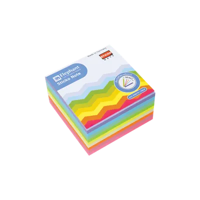 สติ๊กโน้ต ตราช้าง 3x3 นิ้ว สีนีออน/สีพาสเทล
