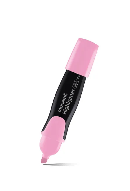 ปากกาเน้นข้อความ Monami สีชมพู