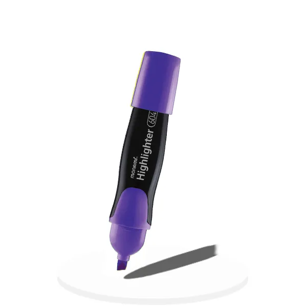 ปากกาเน้นข้อความ Monami สีม่วง