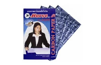 กระดาษคาร์บอน ตราม้า H-4400 A4 สีน้ำเงิน (มอก.545-2528)