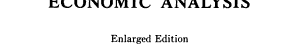 Foundations of Economic Analysis